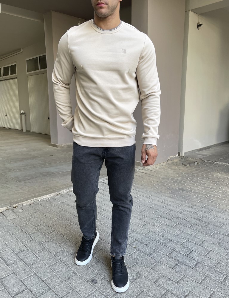 Ανδρικό μαύρο σταθερό Loose Jean πεντάτσεπο με φερμουάρ 2023 φωτογραφία